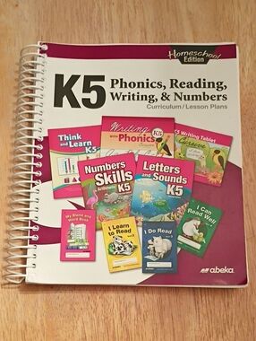 Abeka K5 Phonics, Reading, Writing & Numbers Curriculum Lesson Plans